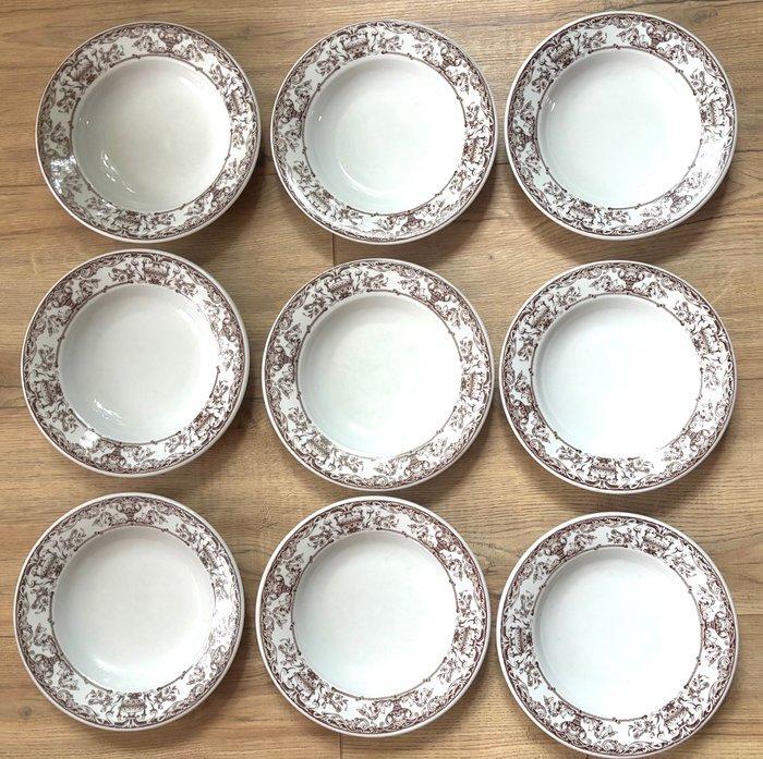 Mosa Maastricht - Bord (9) - Porselein - Stijlvolle diepe, Antiek en Kunst, Antiek | Meubels | Tafels