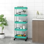 vidaXL Keukentrolley 5-laags 42x29x128 cm ijzer en ABS, Verzenden, Nieuw