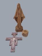 Snijwerk, Madonna Immaculata - Handarbeit + Wandkreuz +