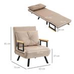 TRUUSK Slaapbank Relaxstoel Met Bedfunctie Gastenbed Fluweel, Huis en Inrichting, Fauteuils, Verzenden, Nieuw