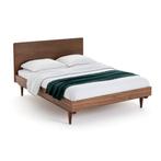 Nieuw! | Vintage bed met bedbodem, Dalqui | notenhout, Nieuw, Verzenden
