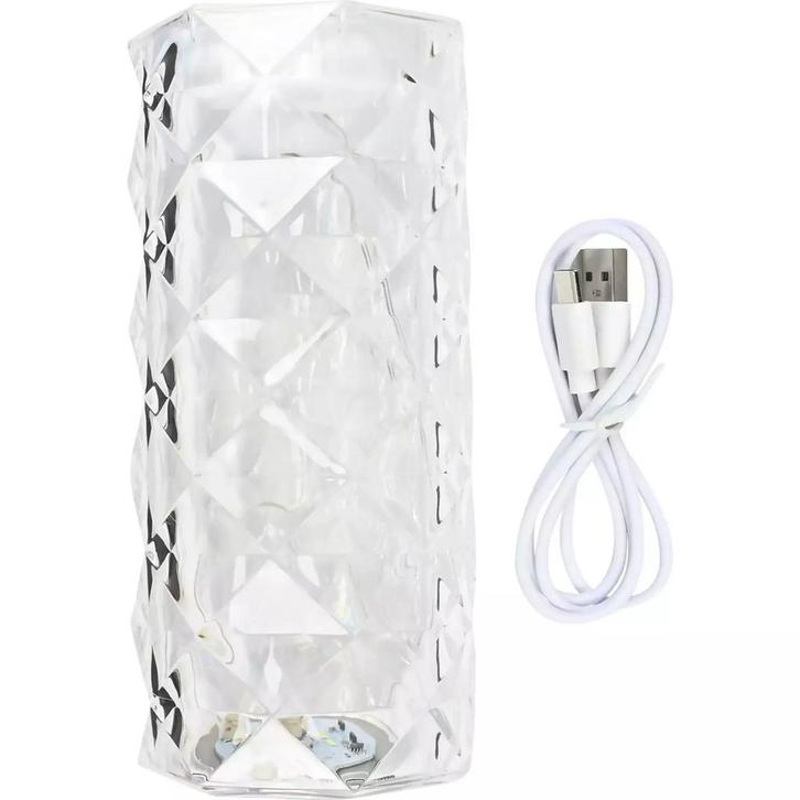 Benson Oplaadbare kristallen tafellamp - 3 kleuren - 15 c..., Huis en Inrichting, Lampen | Wandlampen, Nieuw, Ophalen of Verzenden