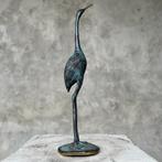 sculptuur, NO RESERVE PRICE - Patinated Crane Bird Sculpture