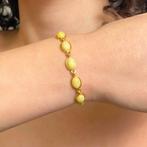 Baltisch natuurlijk echt amberarmbandje, ovale cabochon, Ø