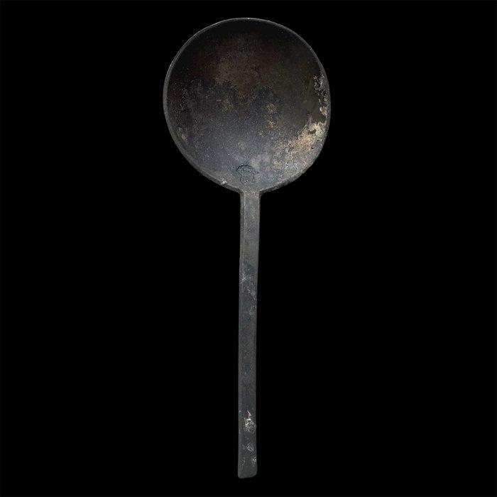Post-middeleeuws Pewter spoon with tudor rose and initials, Antiek en Kunst, Antiek | Overige Antiek