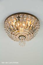 Oude kristallen plafonnieres, plafondlampen, wandlampen, Ophalen of Verzenden