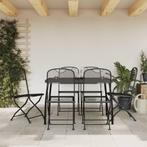 vidaXL 7-delige Tuinset metaalgaas antracietkleurig, Tuin en Terras, Tuinsets en Loungesets, Overige materialen, Verzenden, 6 zitplaatsen