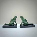 TEDD - Boekensteunen - Panters - Metaal en marmer, Antiek en Kunst