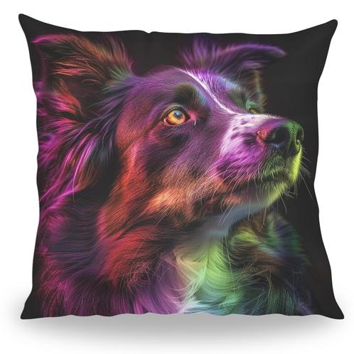 Kussen - Huisdier Portret - Border Collie 1 Color -  cm, Huis en Inrichting, Woonaccessoires | Kussens, Nieuw, Verzenden