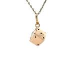 Roségouden vintage dobbelsteen hanger 18 krt, Sieraden, Tassen en Uiterlijk, Kettinghangers, Ophalen of Verzenden, Nieuw