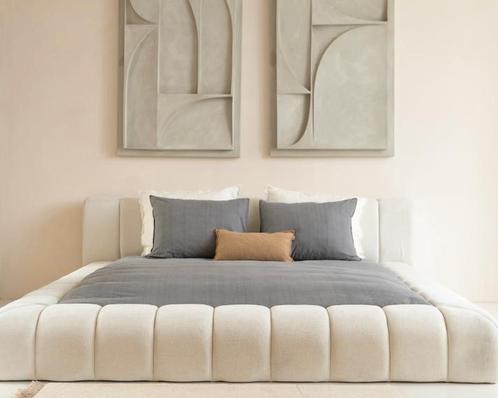Adore Designbed Beige - Zonder Matras, Huis en Inrichting, Slaapkamer | Matrassen en Bedbodems, Matras, Nieuw, Verzenden