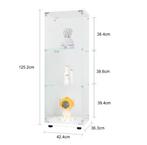 Glazen Vitrinekast met Slot – Drielaagse Moderne Displaykast, Huis en Inrichting, Kasten | Vitrinekasten, Verzenden, Nieuw