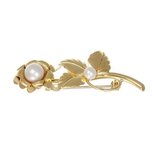 Broche - 18 karaat Geel goud - Parel, Sieraden, Tassen en Uiterlijk, Antieke sieraden