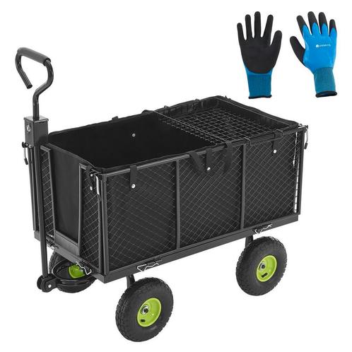 Juskys Metalen Tuinwagen /Tuinkar - Luchtbanden - Max. 350KG, Tuin en Terras, Overige Tuin en Terras, Nieuw, Verzenden