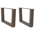 vidaXL Salontafelpoten 2 st V-vormig 50x(30-31,3) cm staal, Verzenden, Nieuw