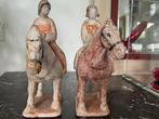 Oud Chinees, Tang-dynastie Terracotta Twee deelnemers op een, Verzamelen