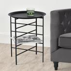 Bijzettafel Gandia 40xØ52 cm met afneembaar tafelblad zwart, Verzenden, Nieuw