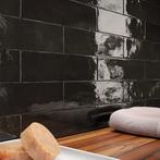 Wandtegel gemstone handvorm look onyx zwart 7,5x30, Doe-het-zelf en Verbouw, Tegels, Ophalen, Nieuw, 10 m² of meer, Wandtegels