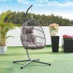 Hangstoel Edeng met standaard grijs 196x110x95 cm [en.casa], Verzenden, Nieuw