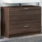 vidaXL Wastafelkast 78x37x59 cm bewerkt hout bruin, Verzenden, Nieuw, Minder dan 100 cm