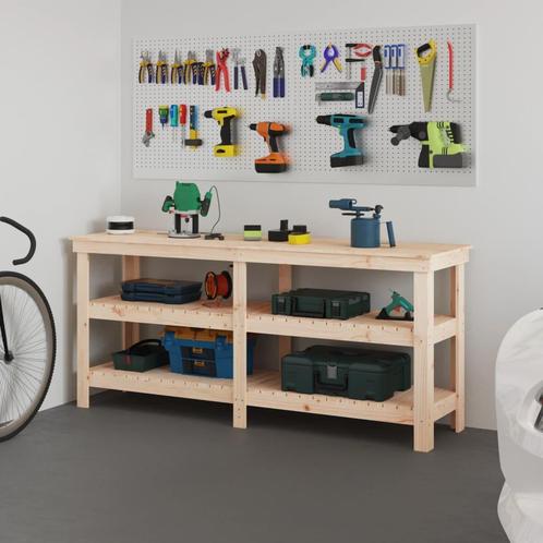vidaXL Werkbank 181x50x80 cm massief grenenhout, Doe-het-zelf en Verbouw, Werkbanken, Nieuw, Verzenden