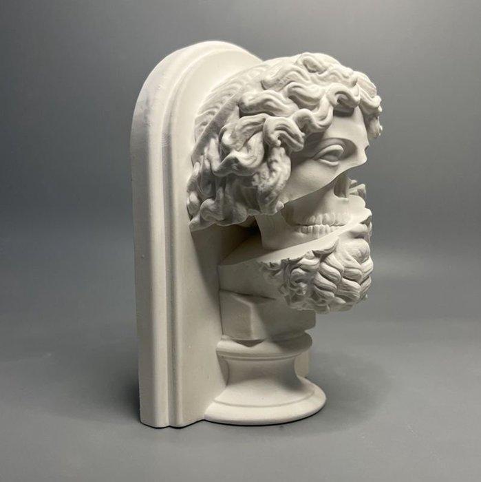 Figuur - Modern art sculpture of a split, bust of Zeus with, Antiek en Kunst, Curiosa en Brocante