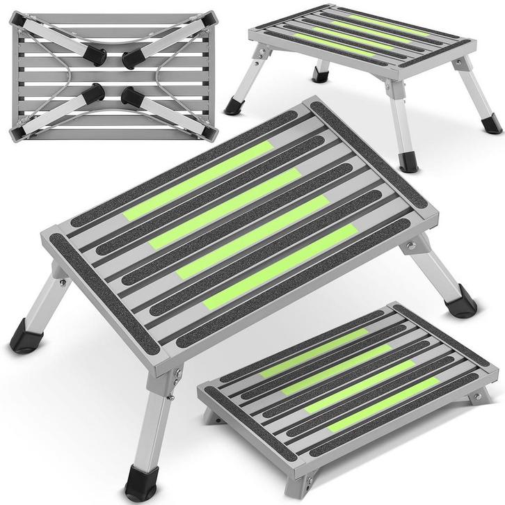 Opstapje - keukentrapje - opvouwbaar - 48x30x24cm - alumi..., Caravans en Kamperen, Caravan accessoires, Nieuw, Ophalen of Verzenden