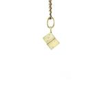 Gouden vintage dobbelsteen hanger 14 krt, Ophalen of Verzenden, Nieuw