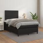 vidaXL Boxspring met matras kunstleer zwart 120x200 cm, Huis en Inrichting, Overige materialen, Verzenden, Zwart, Nieuw