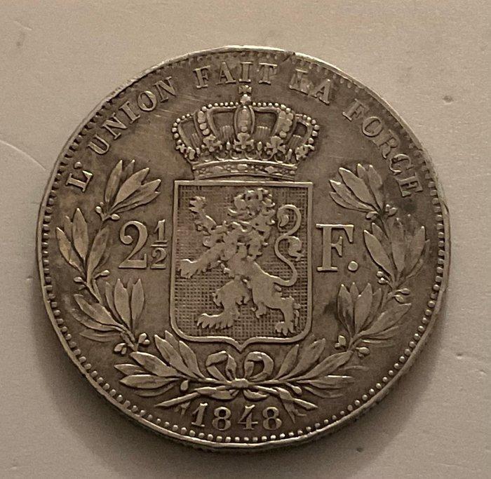 België. Leopold I. 2 1/2 Francs 1848, Postzegels en Munten, Munten | Nederland