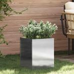 vidaXL Tuin Bloempot Zilver Roestvrij staal, Verzenden, Minder dan 60 cm, Nieuw, Metaal