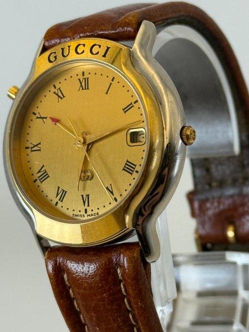 Gucci - 8200M Quartz – Gold Dial - Zonder Minimumprijs -, Sieraden, Tassen en Uiterlijk, Horloges | Heren