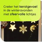 Kerstverlichting Raam Halve maan, Sneeuwvlokken, Sterren -, Verzenden, Nieuw