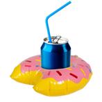 Opblaas Donut Bekerhouder 17cm, Hobby en Vrije tijd, Feestartikelen, Nieuw, Verzenden