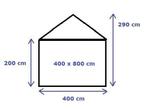 Premium Partytent PVC 4x8x2 mtr in Wit-Blauw (4x8 meter), Verzenden, Nieuw, 2 meter of meer, Partytent