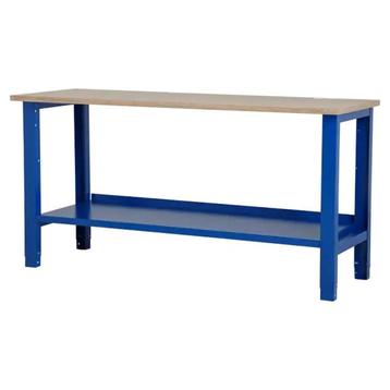 Nieuwe werktafel - 176,5x62x85-90cm - werkbank - blauw