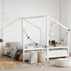 vidaXL Kinderbedframe 2x(90x190) cm massief grenenhout wit, Kinderen en Baby's, Kinderkamer | Bedden, Verzenden, Nieuw