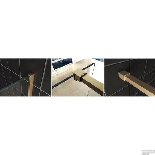 Wiesbaden Slim profielset met stabilisatiestang 120 cm, Doe-het-zelf en Verbouw, Sanitair, Bad, Nieuw, Glas, Ophalen of Verzenden