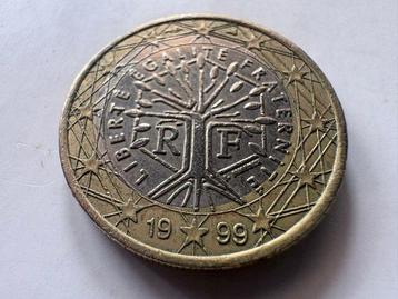 Frankrijk. 1 Euro 1999 con difetto di produzione del beschikbaar voor biedingen