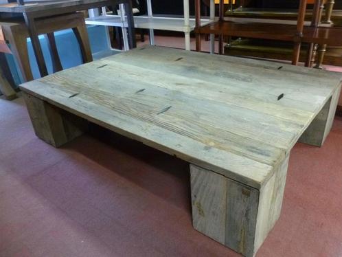 Salontafel Gerecycled elmhout | Grey wash | Outlet prijzen!, Huis en Inrichting, Tafels | Salontafels, Nieuw, Ophalen