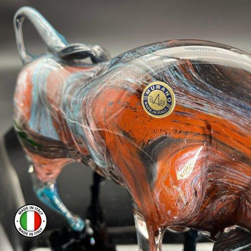 sculptuur, Taurus Aeternus - 17 cm - Muranoglas - 2025, Antiek en Kunst, Antiek | Glas en Kristal