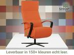 Leren relaxfauteuil Matrix elektrisch - Toledo Orange, Huis en Inrichting, Fauteuils, Nieuw, Ophalen of Verzenden, 50 tot 75 cm