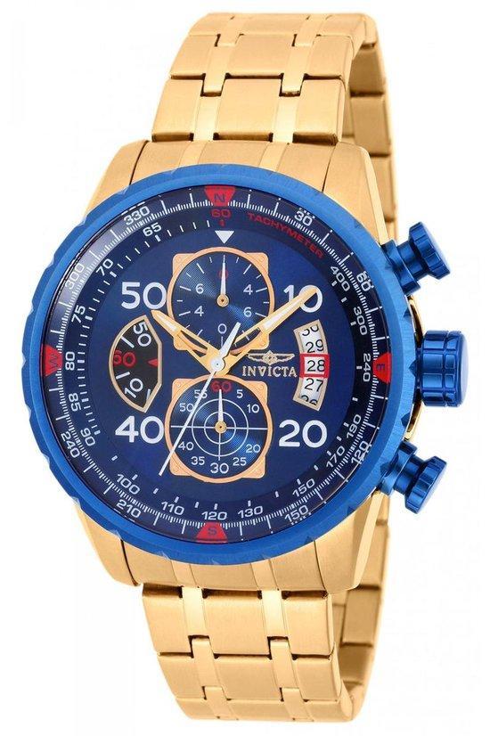 Invicta Aviator 19173 Heren Horloge - Waterdicht - Analoog -, Sieraden, Tassen en Uiterlijk, Horloges | Heren, Verzenden