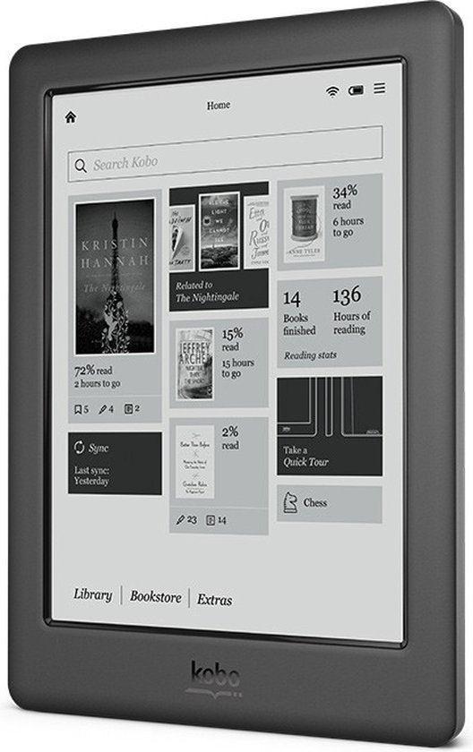 Kobo Touch 2.0 eReader 6 - Wi-Fi - Zwart (In doos), Computers en Software, E-readers, Zo goed als nieuw, Verzenden
