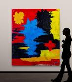 Jovan Srijemac (1962) - Composition in yellow, blue and red, Antiek en Kunst, Kunst | Schilderijen | Modern