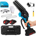 Vesto® Mini kettingzaag – Draadloos Inclusief 2 Led-Accus –, Verzenden, Zo goed als nieuw