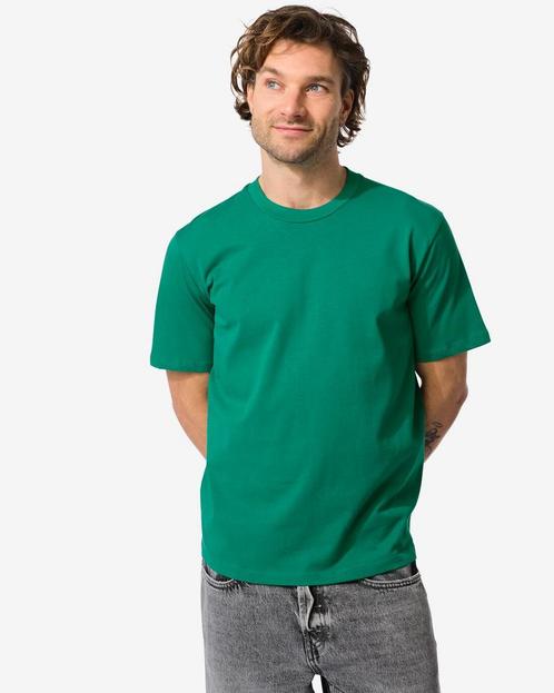 HEMA Heren T-shirt relaxed fit felgroen, Kleding | Heren, Overige Herenkleding, Nieuw, Verzenden