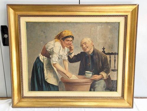 Jules Zermati (1880-1920) - Sguardi affettuosi, Antiek en Kunst, Kunst | Schilderijen | Klassiek
