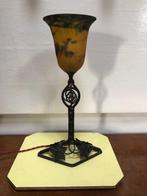 Tafellamp - Glas, Metaal, IJzer - Muller Frères, Antiek en Kunst