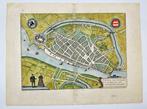 België - Kaart van de versterkte stad Sluis; Georg Braun &, Nieuw